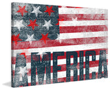 Marmont Hill, "Stars Stripes" by Rick Martin Painting on Wrapped Canvas, 18x12