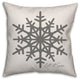 Let It Snow Snowflake 18"x18" Throw Pillow Cover