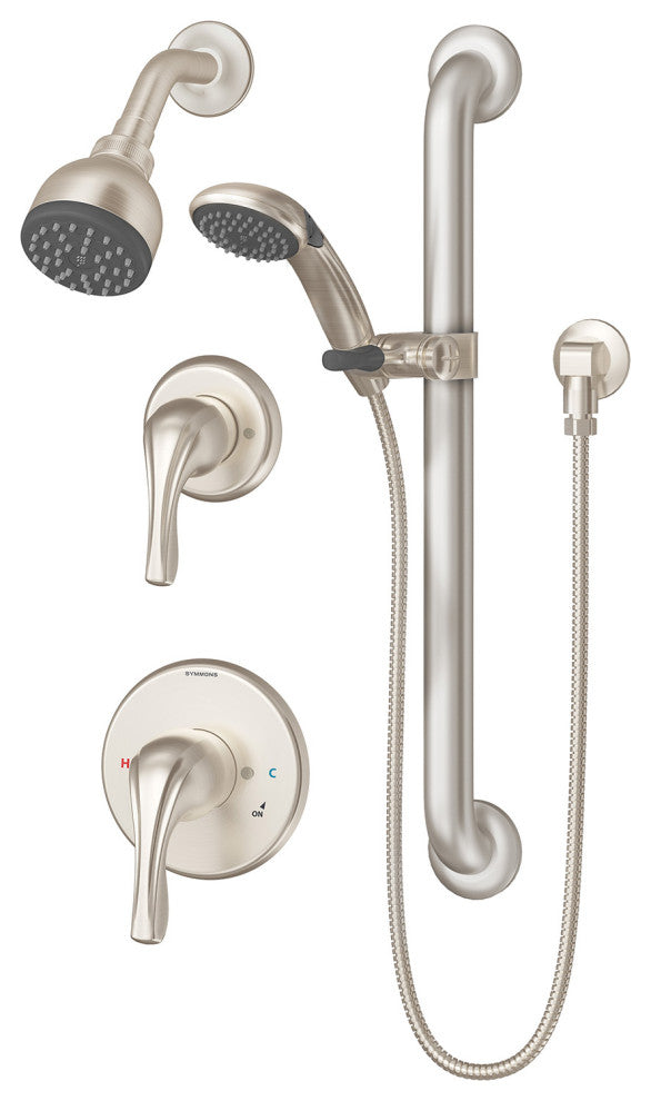 Origins 2-Handle Shower Faucet With Hand Shower, 2.0 GPM, Satin Nickel