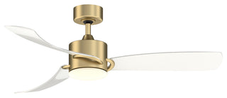 SculptAire, 52" Brushed Satin Brass With Clear Blades and LED Light