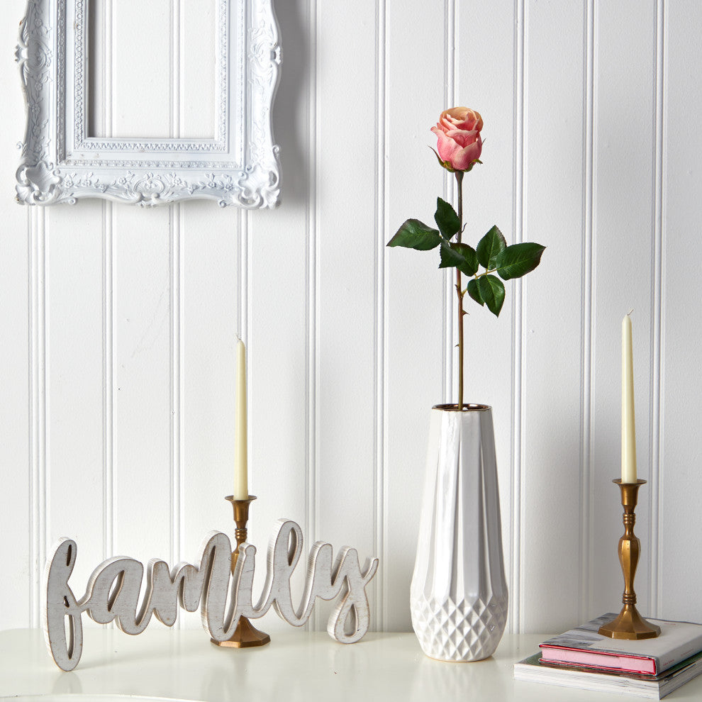 21" Rose Bud Artificial Flower, Set of 6