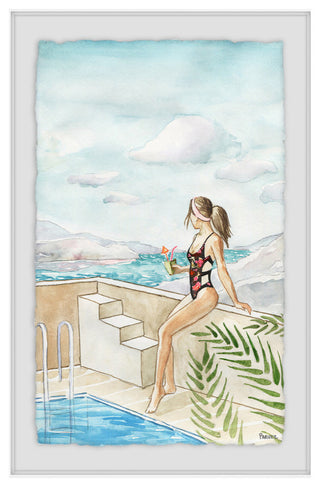 "Thinking of Summer" Framed Painting Print, 20"x30"