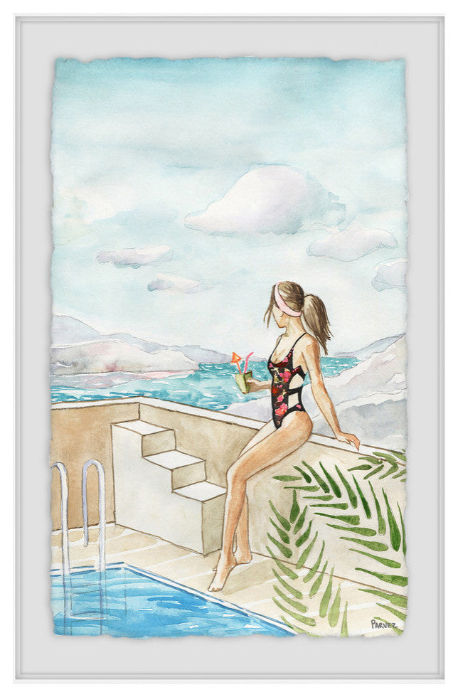 "Thinking of Summer" Framed Painting Print, 20"x30"