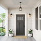 1 Light 7.5 in. Powder Coat Black Outdoor