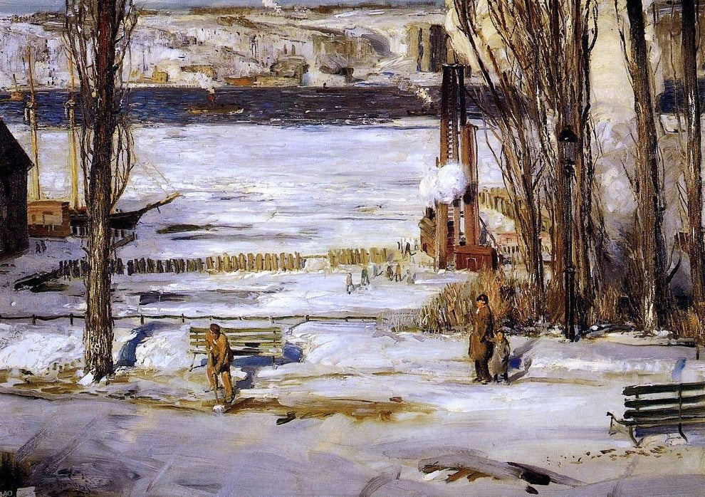 George Wesley Bellows A Morning Snow, Hudson River Wall Decal