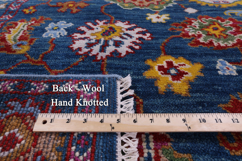 4' 0" X 6' 2" Hand-Knotted Turkish Oushak Wool Rug - Q15894