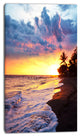 Sea Sunset in Olympic Park Coast, Large Seashore Canvas Print, 16"x32"