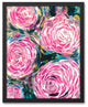 Pink Watercolor Flowers Framed Canvas, 16"x20"