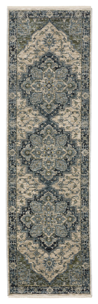 Oriental Weavers Sphinx Aberdeen 051G1 Traditional Rug, Blue/Beige, 7'10" Round