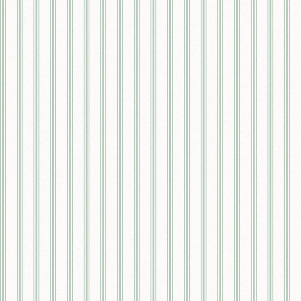 Laura Ashley Farnworth Stripe Sage Green Wallpaper