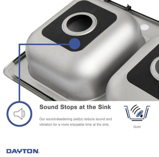 Elkay D11515 Dayton 15" Drop In Single Basin Stainless Steel - 2 Faucet Holes