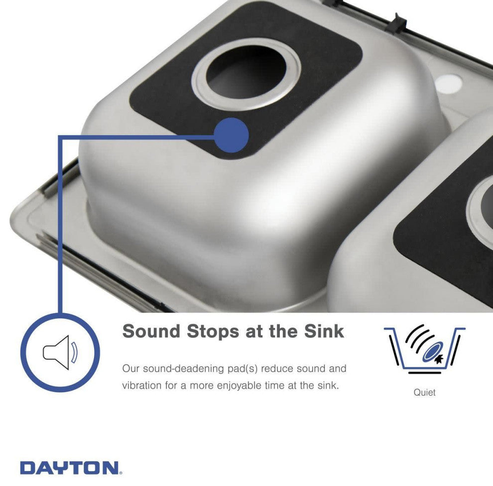 Elkay D11515 Dayton 15" Drop In Single Basin Stainless Steel - 2 Faucet Holes