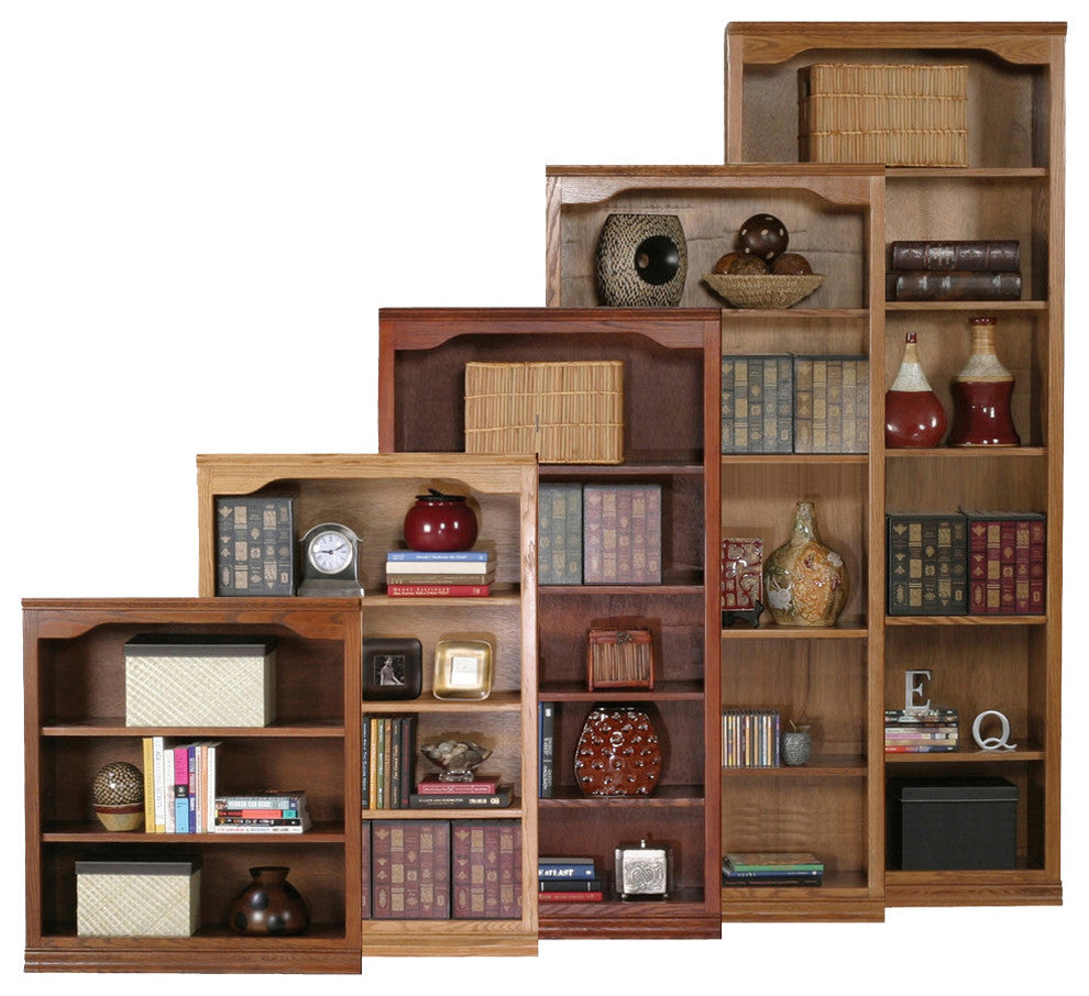 Eagle Furniture Classic Oak 36" Open Bookcase, Chocolate Mousse, 48"