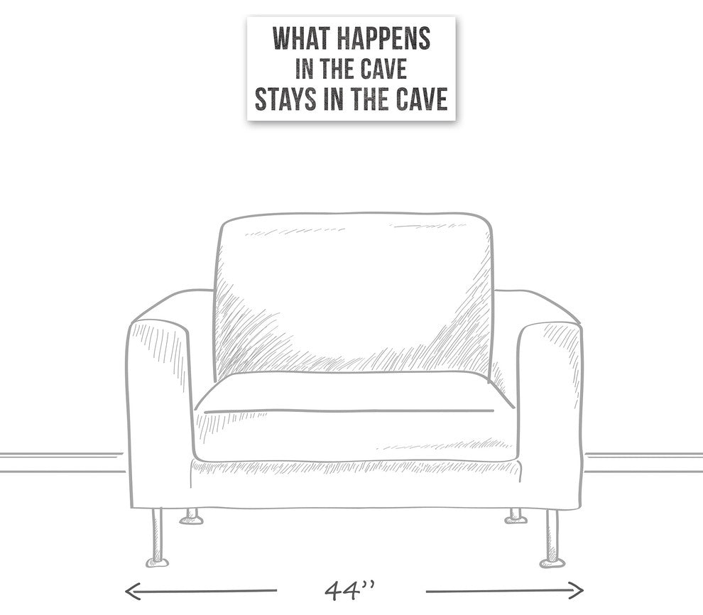 What Happens In The Cave 10x20 Canvas Wall Art