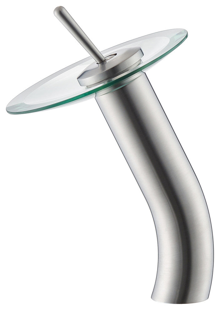 Vinnova Torino Falls Single Hole Bathroom Faucet, Satin Nickel