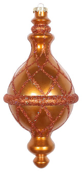 10" Copper Candy Glitter Net Drop Orn