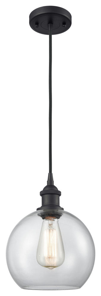 Innovations Lighting 516-1P-BK-G122-8-LED Athens 1 Light 8" Mini Pendant