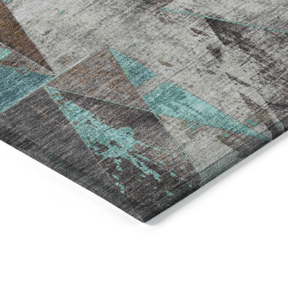 Machine Washable Indoor/Outdoor Chantille ACN1888 Chocolate 5' x 7'6" Rug