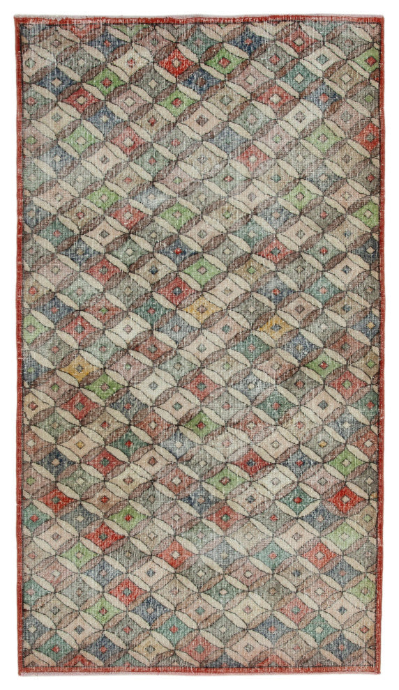 Rug N Carpet - Handwoven Anatolian 4' 4'' x 7' 10'' Vintage Area Rug