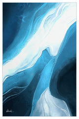 Ethereal Iceberg Abstract Art Area Rug, 5'x7.5'