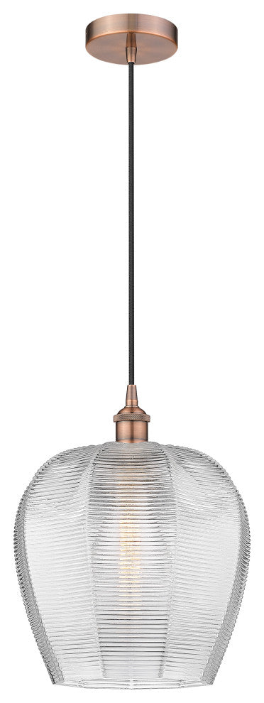 Innovations 616-1P-AC-G462-12-LED 1-Light Mini Pendant, Antique Copper
