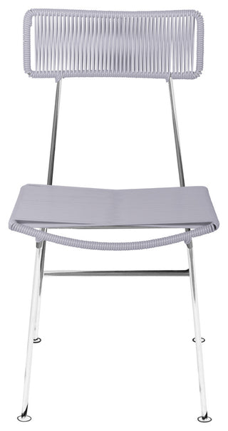 Hapi Indoor/Outdoor Handmade Dining Chair, Clear on Chrome