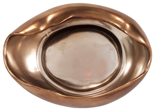 Matte Bronze Abstract Ceramic Bowl