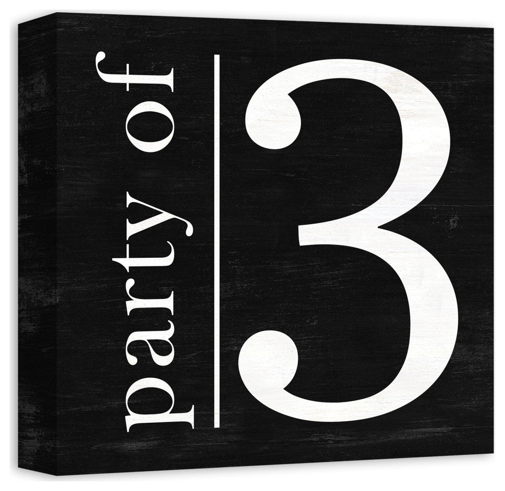Party of 3 12x12 Canvas Wall Art