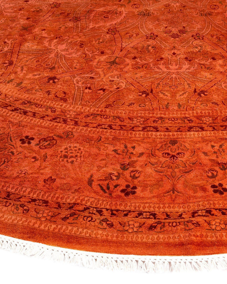 Fine Vibrance, One-of-a-Kind Hand-Knotted Area Rug Pink, 8'1"x8'1"