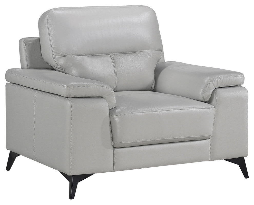 Selles Sofa Collection, Silver Gray, Accent Chair