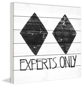 "Experts Only" Painting Print on White Wood, 40"x40"