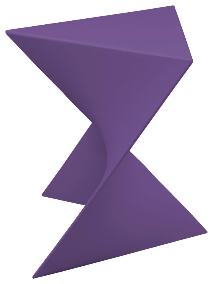Leisuremod Randolph Modern Triangle Accent Side End Table, Purple, Set of 4