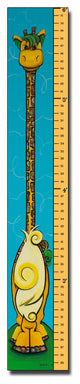 ''6 Foot Growth Chart, Gauge the Giraffe'' Canvas Art by Sylvia Masek