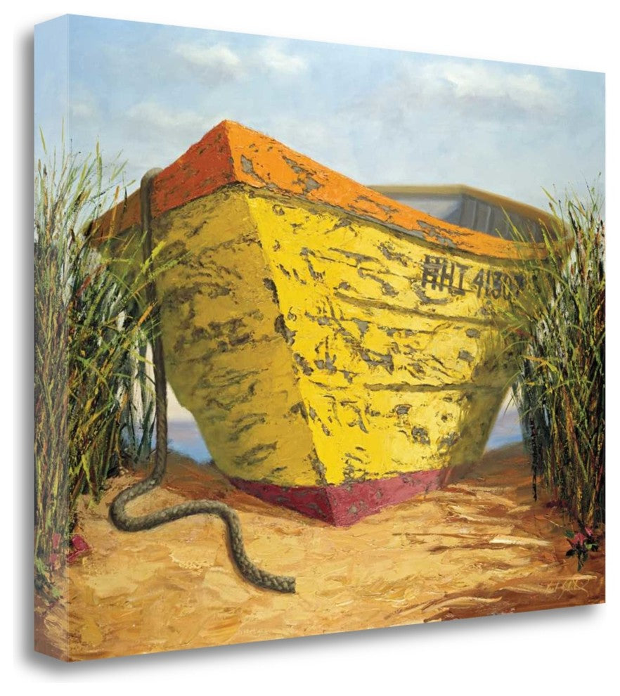 "Yellow And Orange Rowboat" By Karl Soderlund, Giclee on Gallery Wrap Canvas