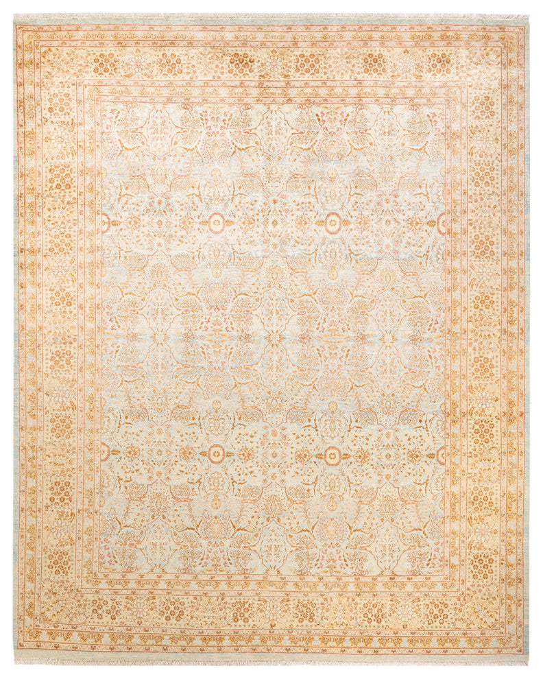 Mong One-of-a-Kind Hand-Knotted Area Rug Light Blue, 8'1"x10'0"