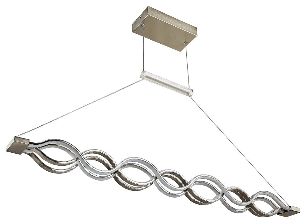 M1277 - 4 Light LED Array Pendant, wave design