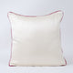 Floral silk accent pillow cover, embroidered silk cover in cream and red , 18x18