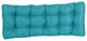 51"X19" Tufted Solid Outdoor Spun Polyester Loveseat Cushion, Aqua Blue