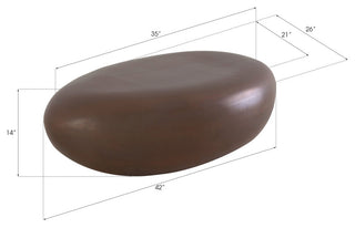 River Stone Cocktail Table Bronze, Small