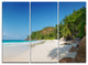 "Anse Georgette Beach Light Blue" Metal Wall Art, 3 Panels, 36"x28"