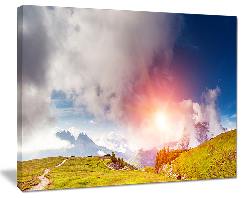 "Cadini Di Misurina Range At Sunset" Landscape Wall Art, 20"x12"