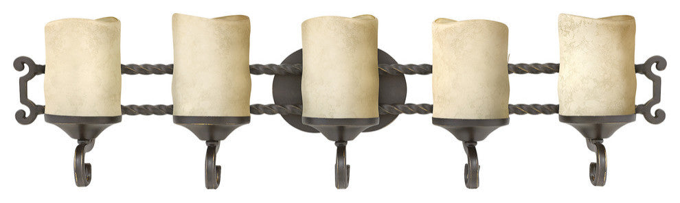 Hinkley Casa Bath 5-Light Vanity, Olde Black