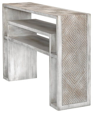Uttermost Genara Wood Accent Console Table in Bone White and Oatmeal