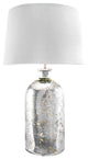 Nuloom Mercury Glass Cotton Shade Silver Finish 3-Way Switch Table Lamp, 28"