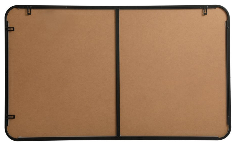 Elegant Decor MR802440BK Soft Corner Metal Rectangular Mirror, 24"x40"