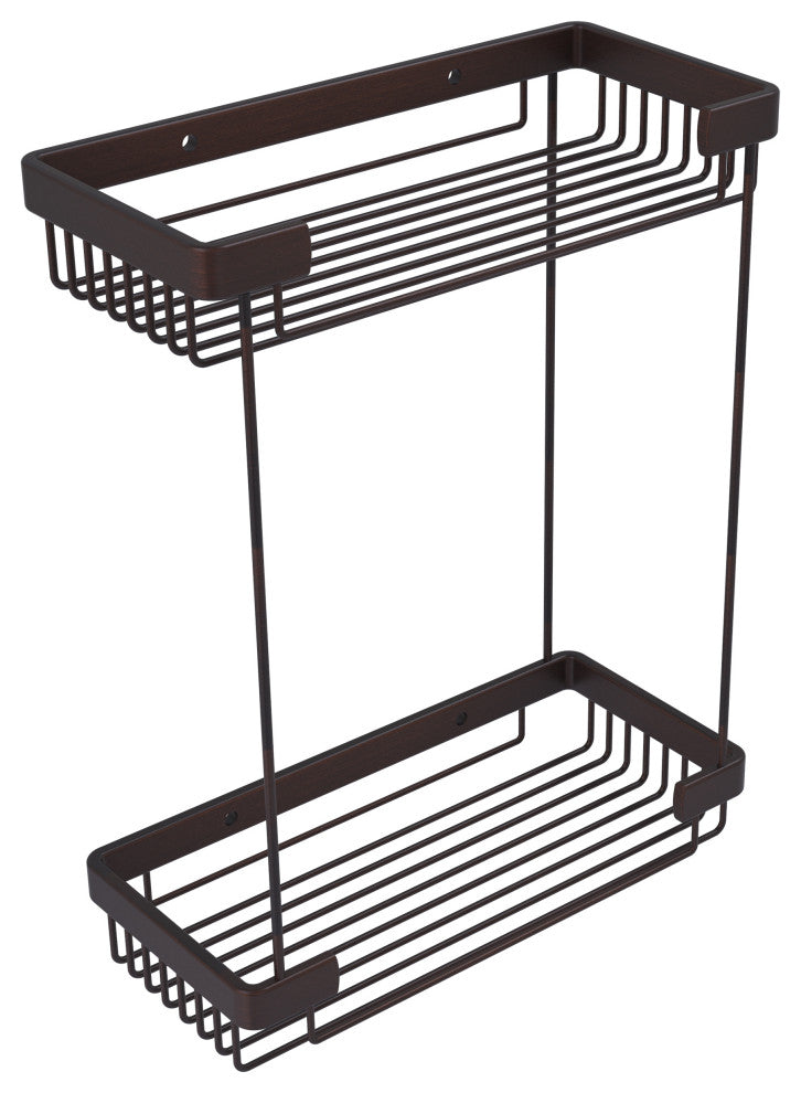 Double Tier Toiletry Shower Basket, Venetian Bronze