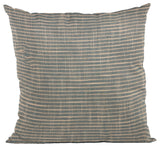 Plutus Blue Simple Stripe Luxury Throw Pillow, 16"x16"