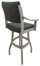 Swivel Counter Wood Bar Stool Casa on S-Base, Northwest Elk - Antigue White, 30"