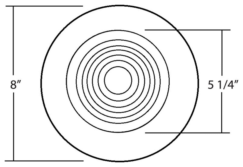 NICOR 6" Recessed Fresnel Shower Trim, Bronze