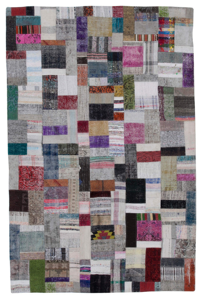 Rug N Carpet - Handmade Turkish 6' 7'' x 10' 0'' Unique Patchwork Kilim Rug